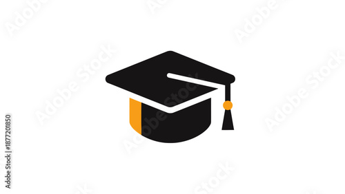 Graduation Cap Icon with Tassel - Education and Achievement Symbol