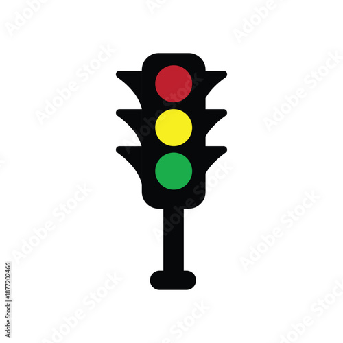 traffic light logo icon illustration flat