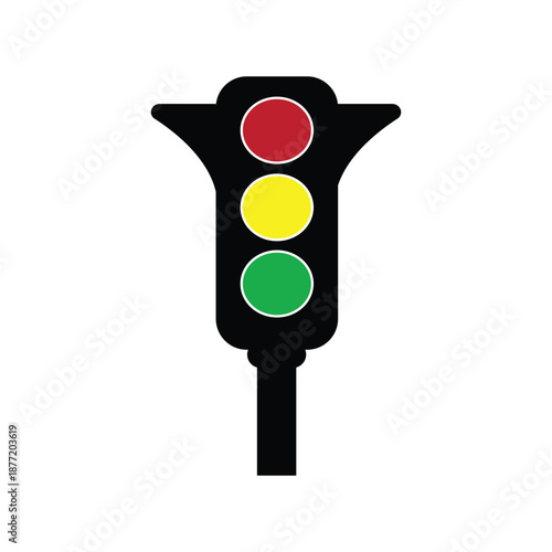 traffic light logo icon illustration flat