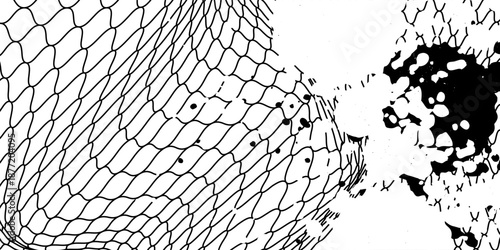 Mesh texture for fishing nets. black and white Seamless pattern for sportswear or soccer goal, volleyball net, modern.