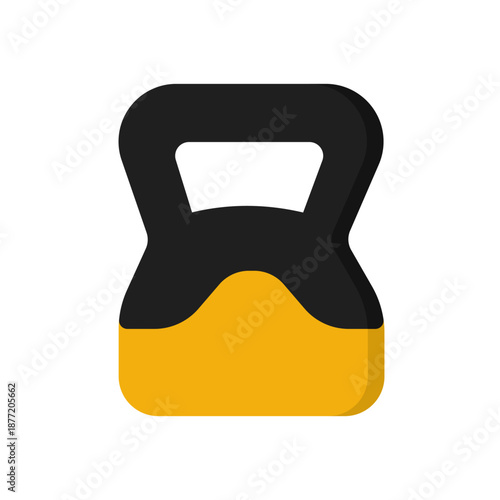 kettlebell gym flat icon illustration