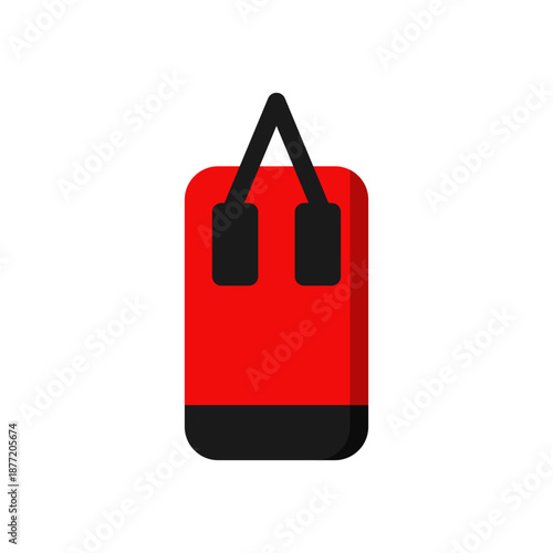 punching bag flat icon illustration