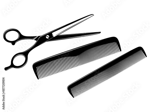 Ccissors and Combs Vector
