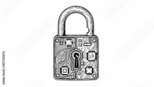 Digital Padlock With Electronic Circuitry