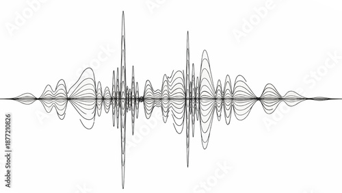 Audio Waveform Visualization With Amplitude Peaks