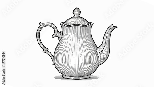 Vintage Ceramic Teapot With Lid