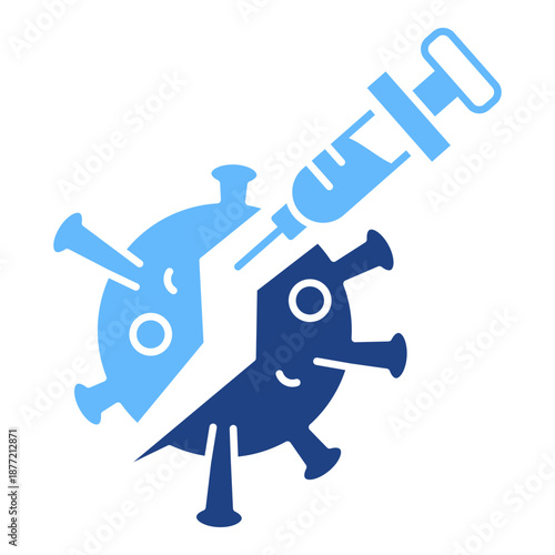 Vaccine Protection glyph color icon