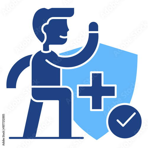 Body Immunity glyph color icon