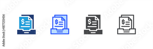 Archive icon multiple style collection. Vector illustration.