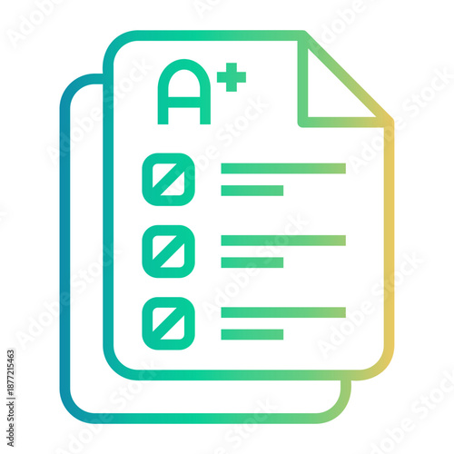 report Line Gradient Icon