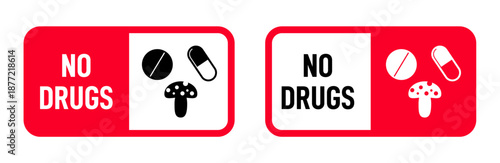 no drug caution sign