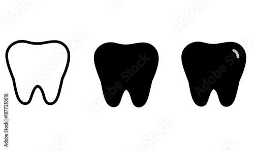 ​Set of  tooth icons. Vector illustration tooth icon set