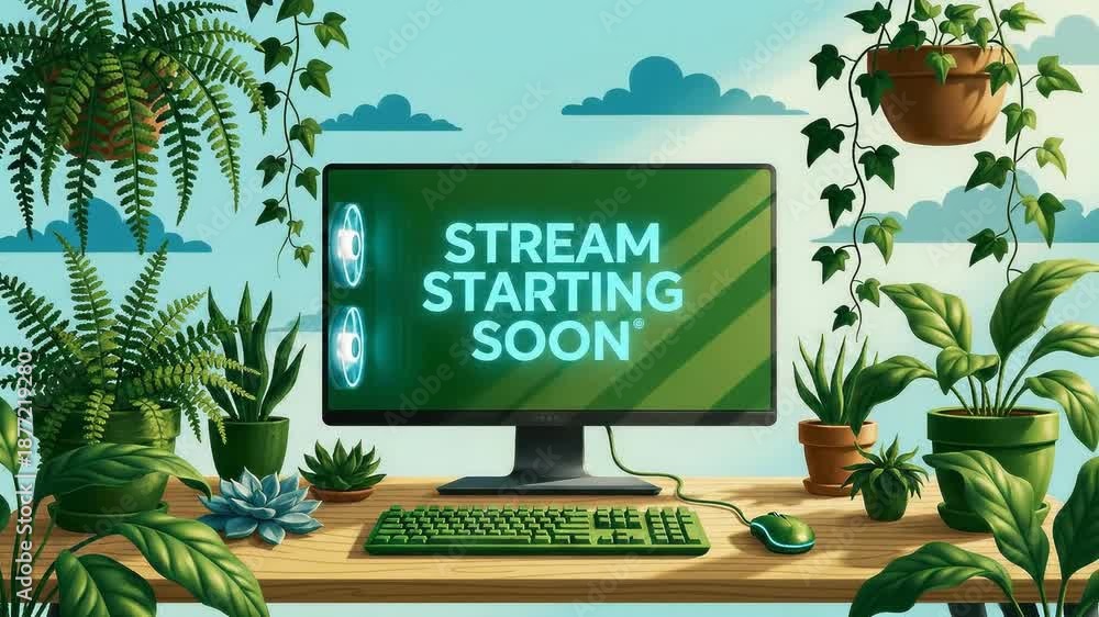 Livestream Setup: "Starting Soon" Stream. stream starting soon screen ...