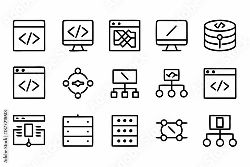 Fundamental Web Coding Icons