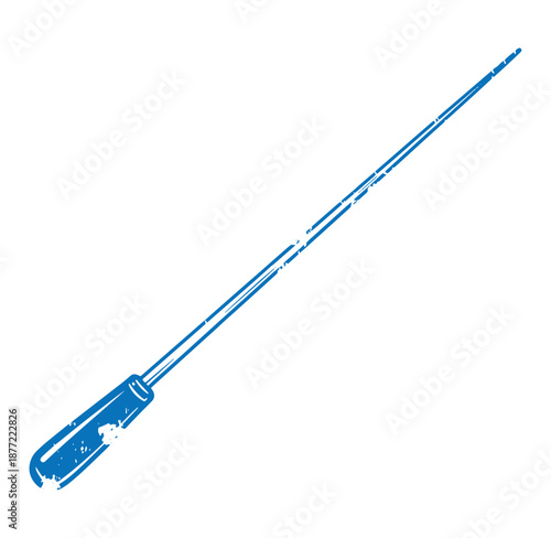 blue screwdriver with handle on transparent background for repair and construction