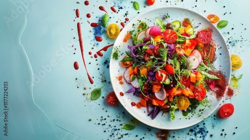 Zero Waste Kitchen Art Plate With Vegetable Scraps Pickled Trim