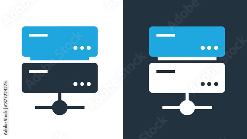 WiFi Router Signal Strength Flat Design Vector Illustration. Blue icon bundle. Line and glyph icon set. Outline and solid icon collection. Editable Stroke Flat Vector