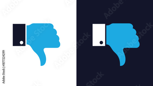 Thumbs Up Approval Icon Flat Design Vector Illustration. Blue icon bundle. Line and glyph icon set. Outline and solid icon collection. Editable Stroke Flat Vector