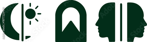 Day and Night Icons Set