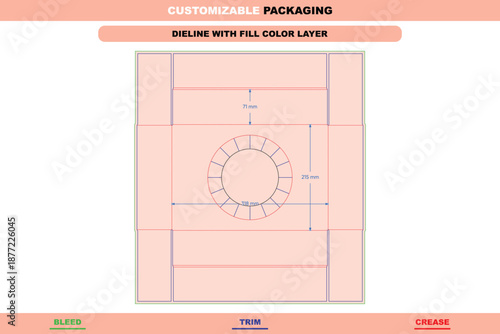 Divider inserts for custom packaging boxes featuring functional dieline layout with precise die line integration for professional vector printing and organized product pack