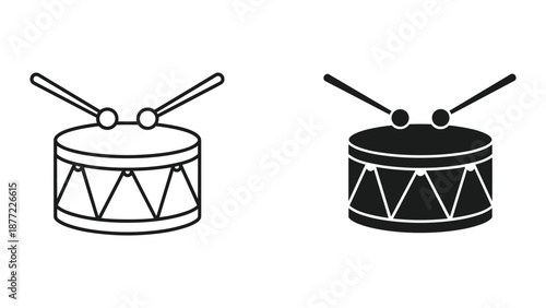 Drum Illustration Vector Graphics for Music Themes