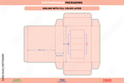 Positive divider inserts for packaging box design featuring reliable dieline structure and accurate die line for vector printing and secure product pack support