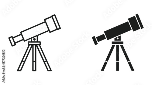 Telescope Vector Illustrations for Astronomy