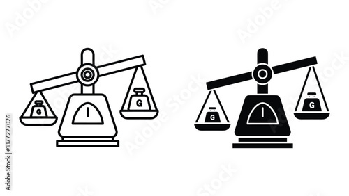 Balance Scale Vector Illustration for Justice and Equality