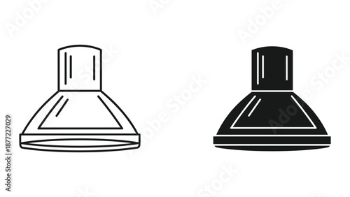 Kitchen Range Hood Illustrations - Black and White