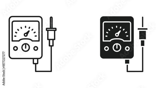 Multimeter Vector Illustration for Electrical Measurement