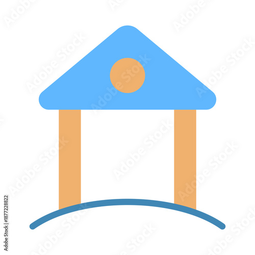 Town Hall Icon - Flat Color