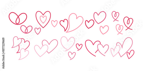 Hand Drawn Valentine Hearts