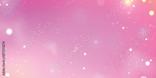 Dreamy Pink Bokeh Background With Soft Glow And Sparkling Light Orbs