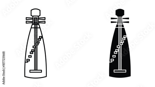 Champagne Bottle Vector Illustration