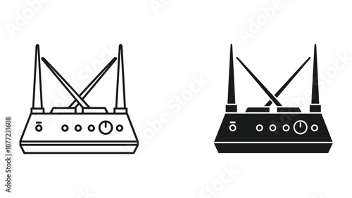 WiFi Router Vector Illustration for Broadband Connectivity