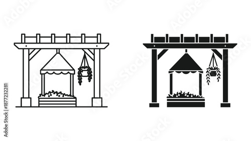 Well Illustration Vector Graphics