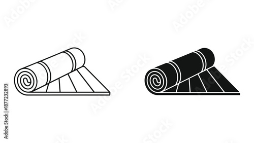 Yoga Mats Illustration for Fitness and Wellness