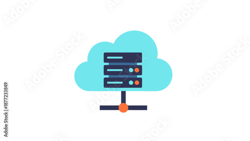 Cloud Computing Server Data Storage Icon