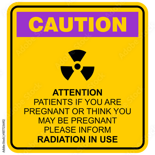Caution and attention, Radiation area, sign vector