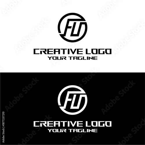 creative letter logo fu design vector