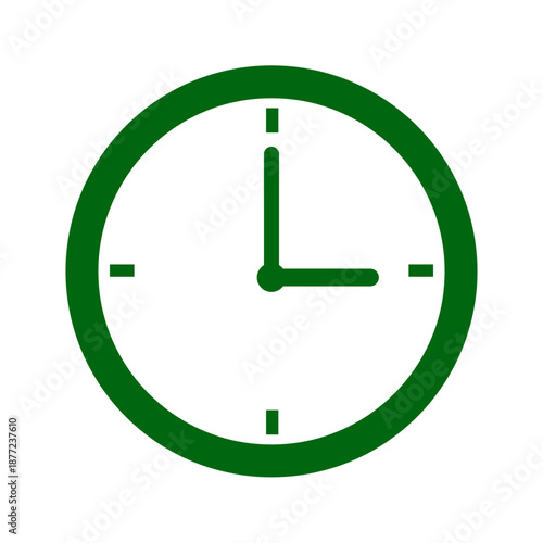 シンプルなデザインのアナログ時計アイコン（3時）