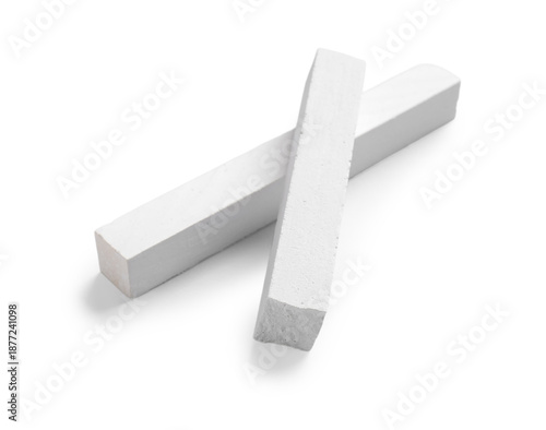 Chalks isolated on white ba...