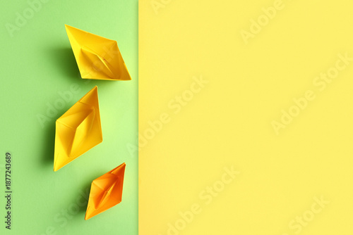 Orange and yellow origami b...