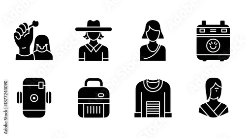 Minimalist Smartphone Interface with Happy Emoji and WiFi Signal on Dark Screen