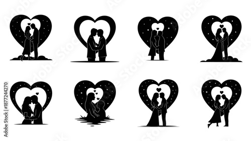 Minimalist rocket ship icons launching into starry night sky for business success