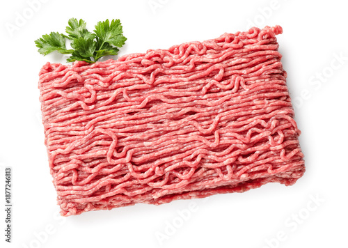 Fresh ground meat with pars...