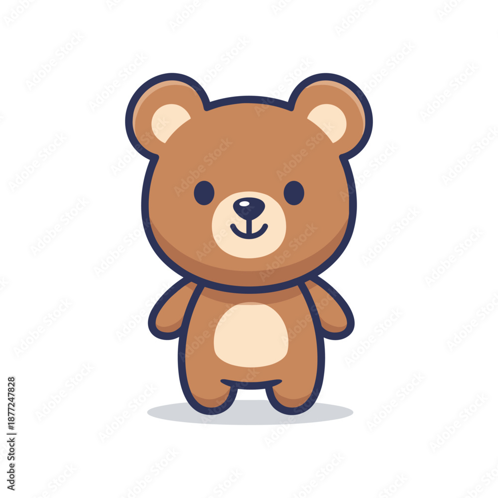 Naklejka premium Cute Cartoon Bear Vector Illustration