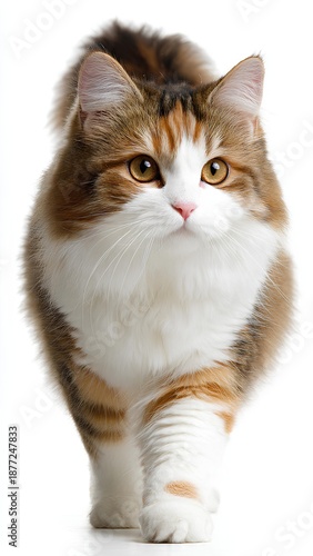 british kitten on white background