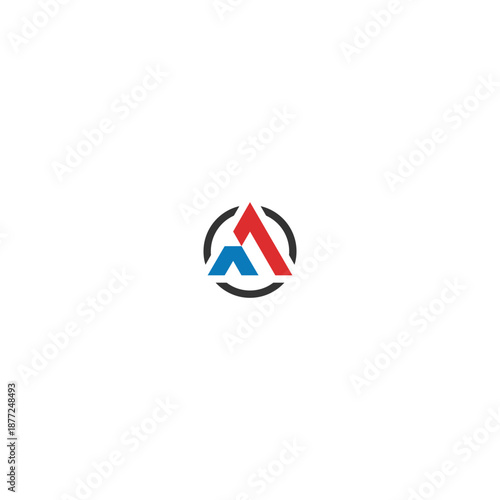 Abstract encircled double mountain peak logo Free Download Abstract encircled double mountain peak logo - GFXLoad