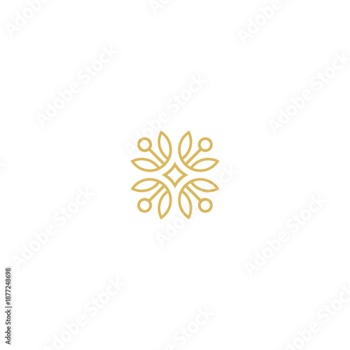 Elegant floral design in gold